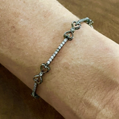 Pulseira Riviera Ródio Negro - Zircônia Branca - comprar online