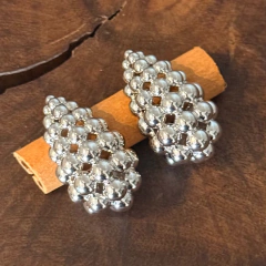 Brinco Gota Balls G- Banho Ródio