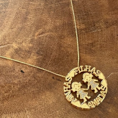 Colar Minhas Filhas Amadas - Banho Ouro
