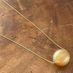 Colar Bola Fosca - Banho Ouro - comprar online