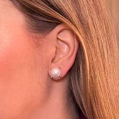 Brinco Pérola - Banho Ouro - comprar online