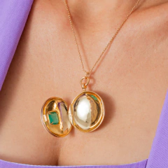 Colar Relicário Esmaltado - Daniela Lopes Acessórios