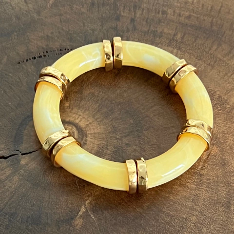 Pulseira Resina S&B - Amarela