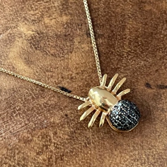Colar Aranha - Banho Ouro - comprar online