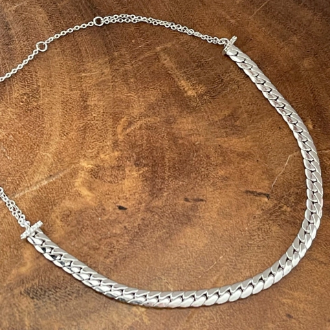 Chocker Malha - Ródio