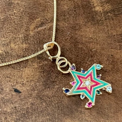 Colar Estrela Esmaltada - comprar online
