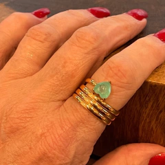 Anel Coração Turmalina Fusion- Banho Ouro na internet