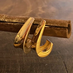 Brinco Argola Frontal - Banho Ouro - comprar online