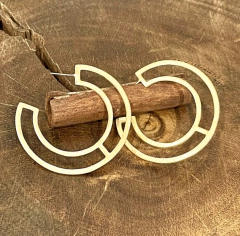 Brinco Argola Dupla Fosca - Banho Ouro - comprar online