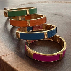 Bracelete Couro Azul - Daniela Lopes Acessórios