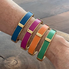 Bracelete Couro Verde na internet