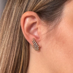 Brinco Malu - Ear Jacket Zircônias - comprar online