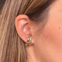 Brinco Ear Hook Duplo Zircônia - comprar online