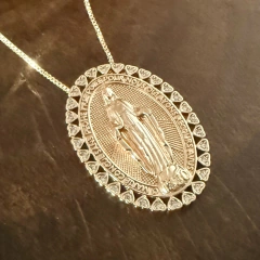 Colar Nossa Senhora Das Graças - Banho Ouro - comprar online