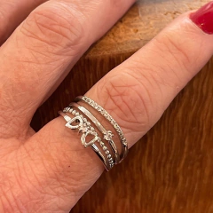 Anel Quatro Alianças - Banho Ródio na internet