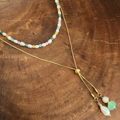 Colar Pérola Barroca e Cristais - comprar online