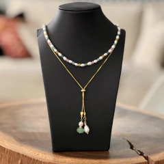 Colar Pérola Barroca e Cristais na internet