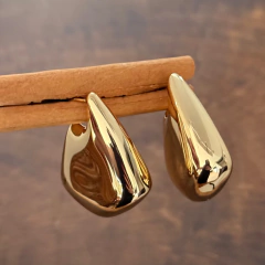 Brinco Barbatana Bottega - Banho Ouro