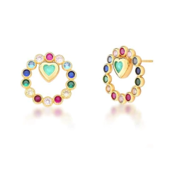 Brinco Coração Vazado Cristal Fusion na internet