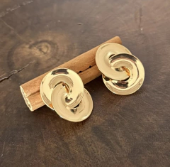 Brinco Círculos - Banho Ouro