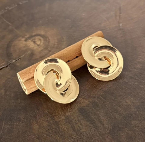 Brinco Círculos - Banho Ouro