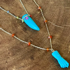 Colar Dente Sabre Turquesa na internet