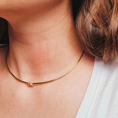 Colar Aro Nozinho - Banho Ouro na internet