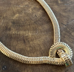 Colar Malha Snake - Banho Ouro