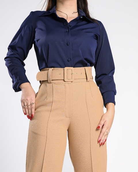 CAMISA SILVIA AZUL MARINHO - comprar online