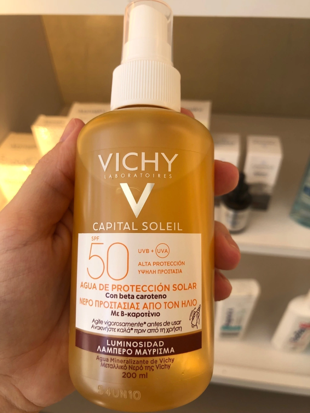 VICHY - Agua de proteccion FPS 50 CON Beta Carbonato
