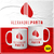 CANECA ALEXANDRE PANTA BRANCA E VERMELHO