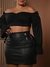 Saia couro Fake - Maria Flor Plus Size