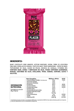 PLACER - Barrita de cereal - - Molé Alimentos