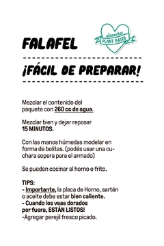 Imagen de Falafel, Sin tacc