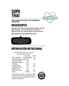 Sopa Thai SIN TACC - Molé Alimentos