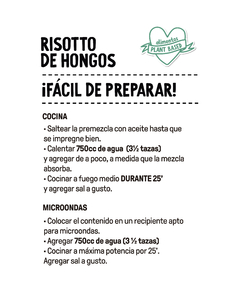 Risotto de Hongos, Sin tacc - tienda online