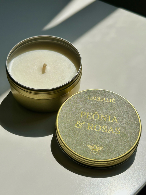 Vela Peônia e Rosas - 90g