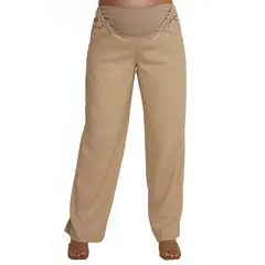 Combo Pantalón Lino Beige y Negro Talle 1 - Seni Ropa Maternal