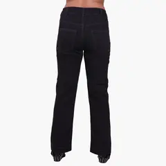Jeans Recto Negro Faja Confort - comprar online