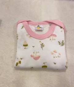 Body estampado manga larga