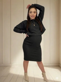 Conjunto Vestido y Buzo corto para Embarazo y Lactancia - Seni Ropa Maternal