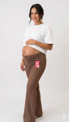Pantalón Oxford sin Corte Maternal de Invierno