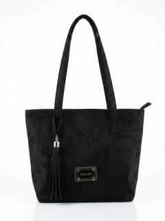 Cartera de gamuza con fleco
