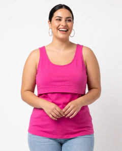 Musculosa Básica de algodón y lycra para lactancia