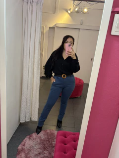 Jeans Recto Con Elástico - comprar online