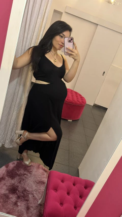 Vestido de Lino con Recortes para Embarazada ( ROJO TALLE M y L) - comprar online