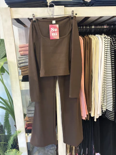 Conjunto Top y Pantalón Oxford para Embarazo y Post Parto - comprar online