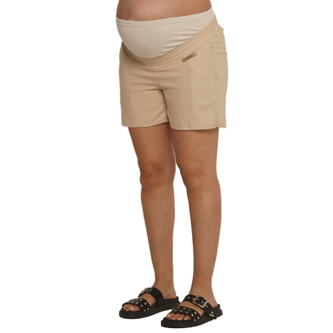 Short Lino Rústico para Embarazadas