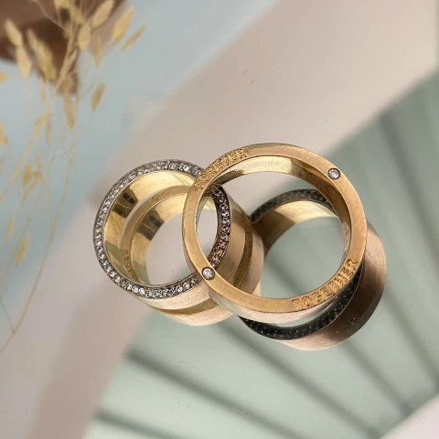 Par de alianças | Together 70 Forever Together - Ouro 18k