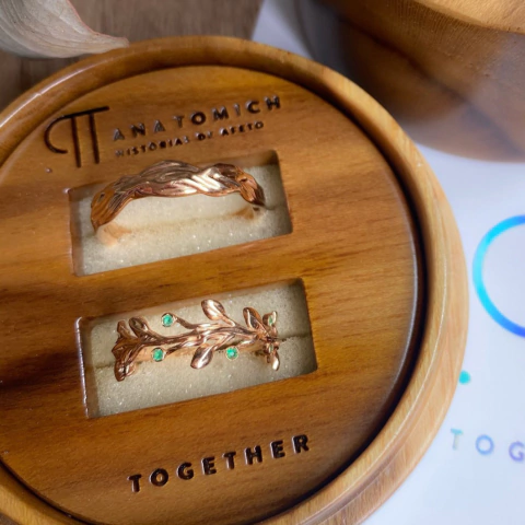 Par de alianças | Together 99 Dani e Vinicius - Ouro 18k